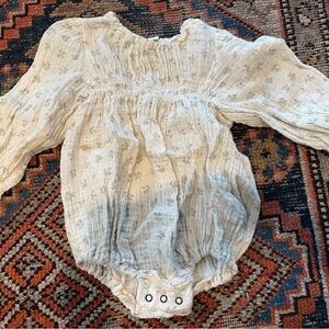 Monbebe cotton long sleeve romper, size L